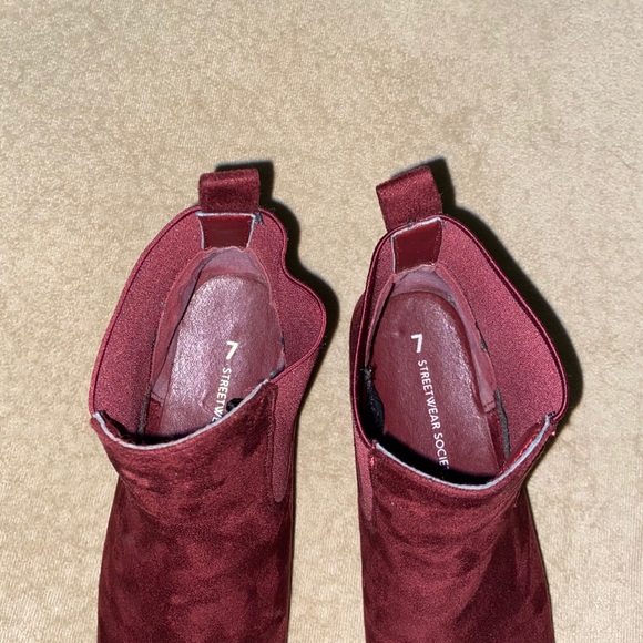 Red Ankle Booties - Picture 6 of 7